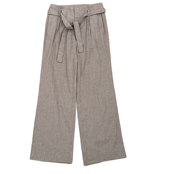 Banana Republic high waisted linen cotton pants tie belt - Picture 1 of 8